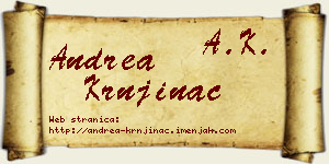 Andrea Krnjinac vizit kartica
